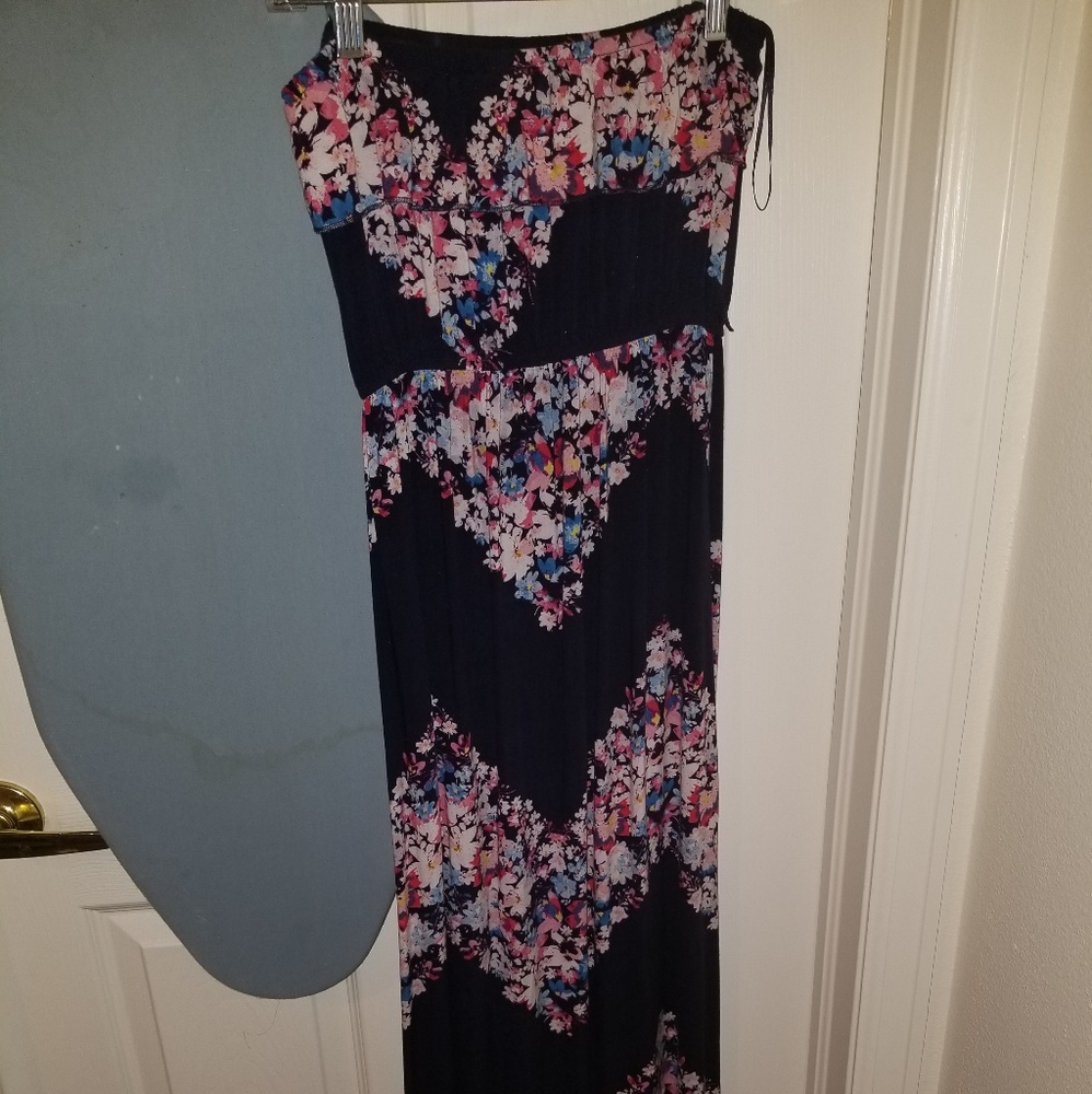 Strapless maxi dress